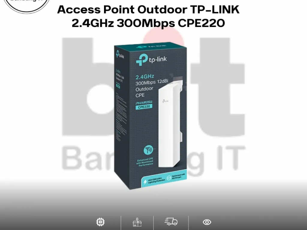 Access Point Outdoor TP-LINK 2.4GHz 300Mbps CPE220 | iklanova.com