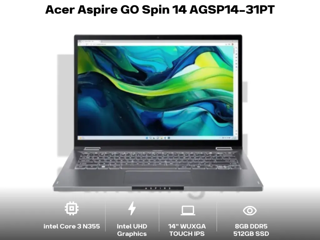 Acer Aspire GO Spin 14 AGSP14-31PT 8Gb 512Gb 14" WUXGA Touch IPS | iklanova.com