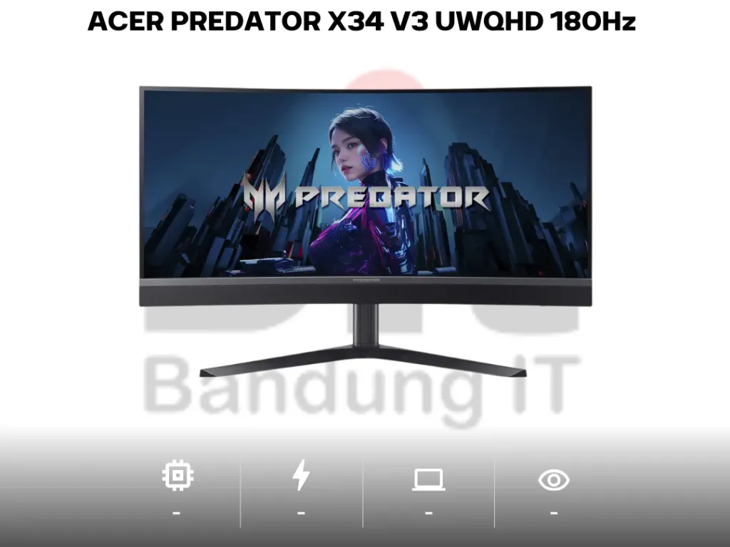 ACER PREDATOR X34 V3 UWQHD 180Hz Monitor 34" | iklanova.com