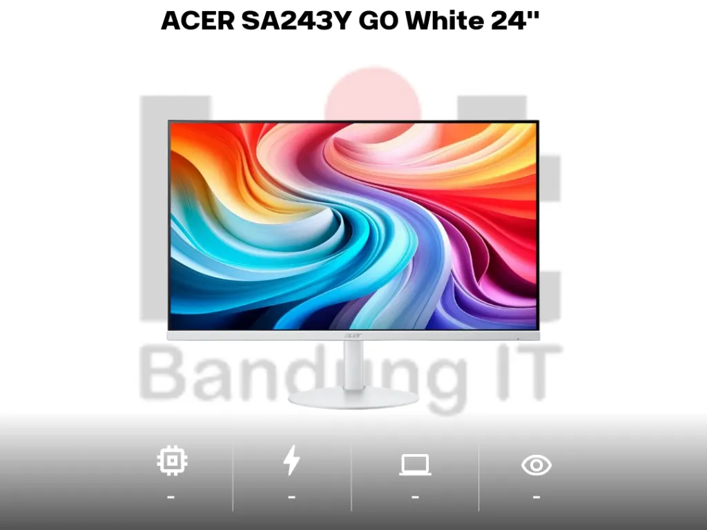 ACER SA243Y G0 White 24" 120Hz FHD Ultra-Thin IPS Display Monitor | iklanova.com