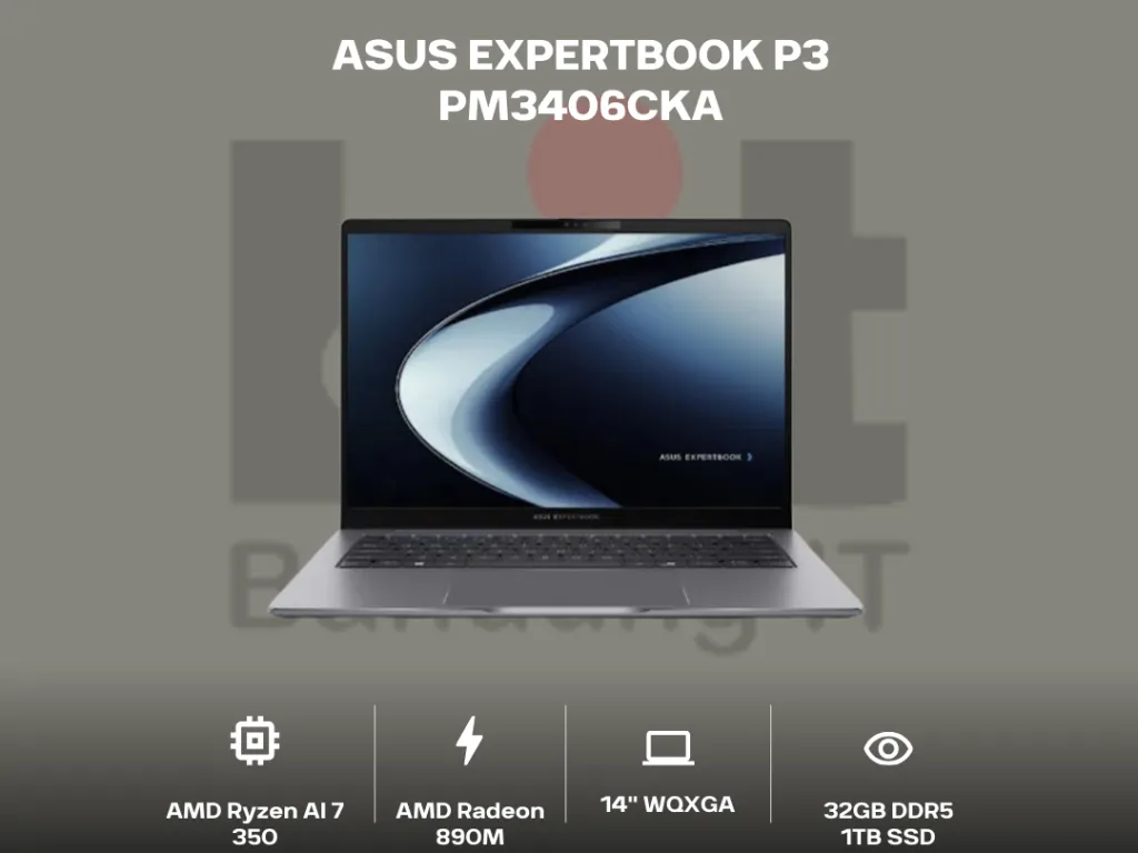 ASUS ExpertBook P3 PM3406CKA Ryzen AI 7 350 32GB 1TB 14 Inch WQXGA IPS 100% sRGB | iklanova.com