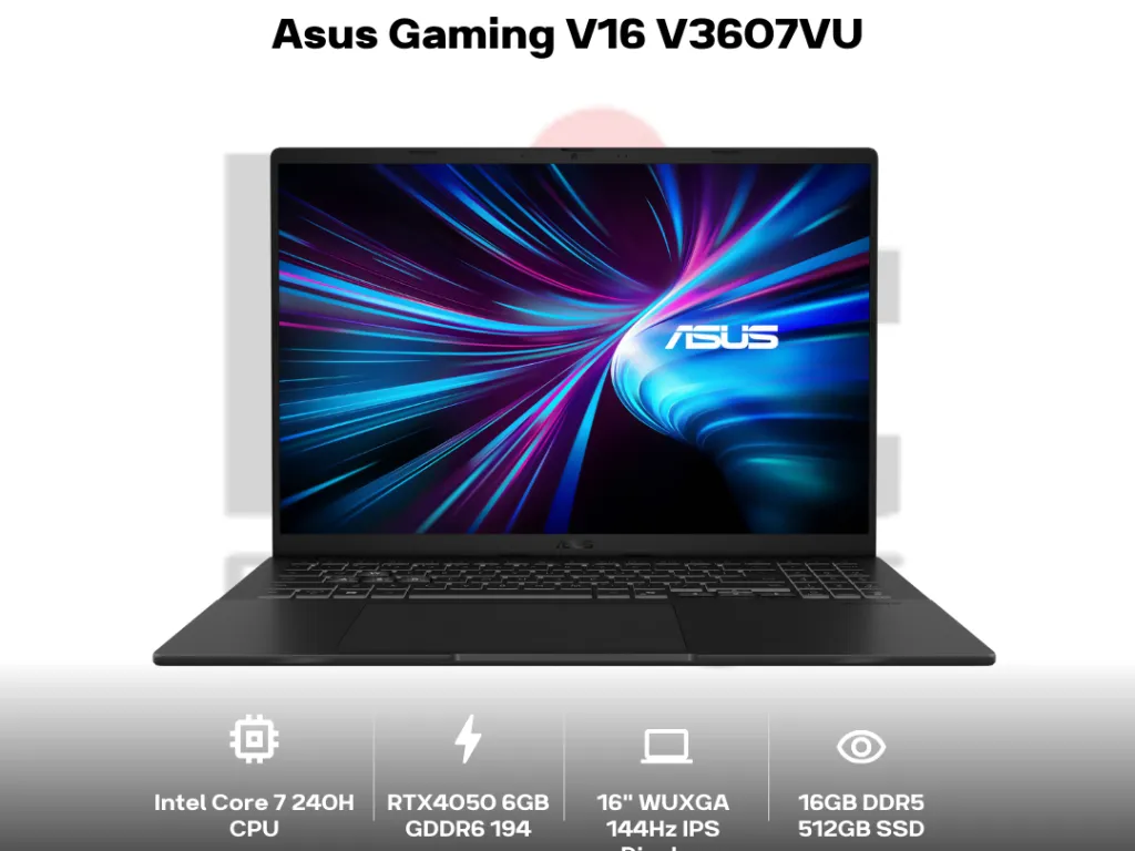 Asus Gaming V16 V3607VU Core 7 240H RTX4050 16Gb 512Gb 16" WUXGA IPS 144Hz | iklanova.com