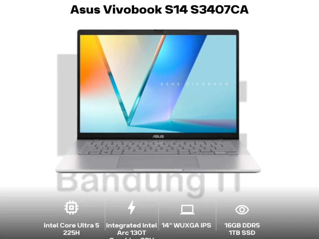 Asus Vivobook S14 S3407CA Core Ultra 5 225H 16GB 1TB 14" WUXGA IPS - VIPS5112M | iklanova.com