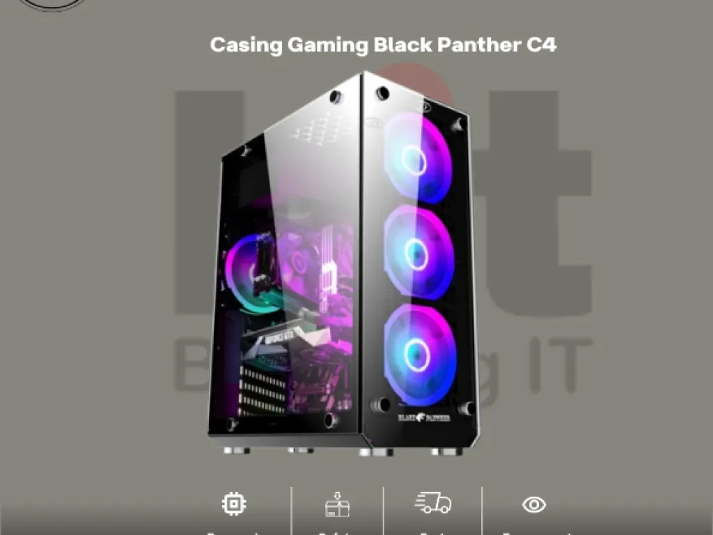 Casing Gaming Black Panther C4 | iklanova.com