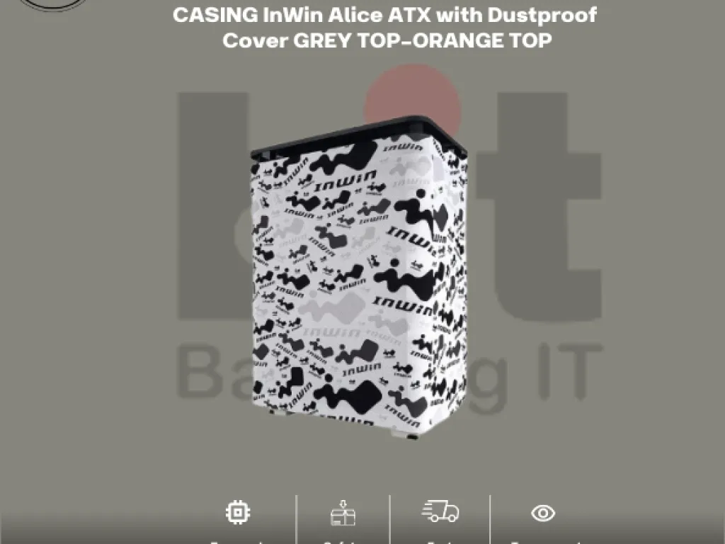 CASING InWin Alice ATX with Dustproof Cover GREY TOP-ORANGE TOP | iklanova.com