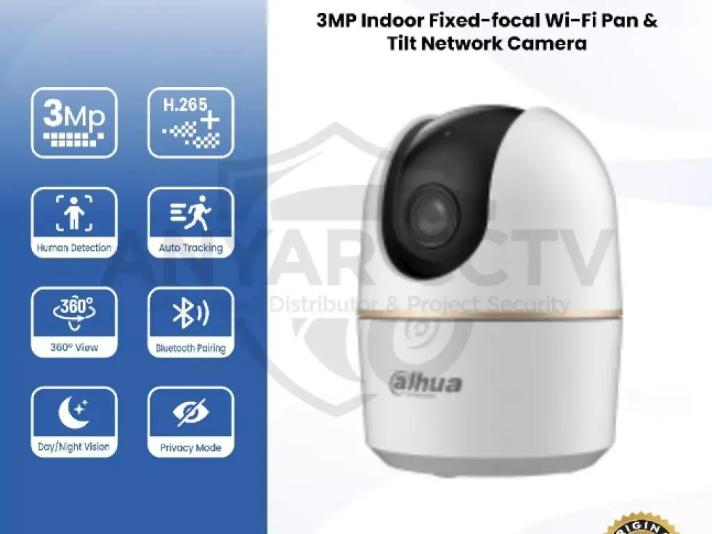DAHUA H3A 3MP Indoor Fixed-focal Wi-Fi Pan & Tilt Network Camera | iklanova.com