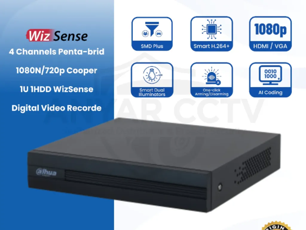 Dahua XVR1B04-I XVR Dahua Cooper WizSense 4Channel Original | iklanova.com