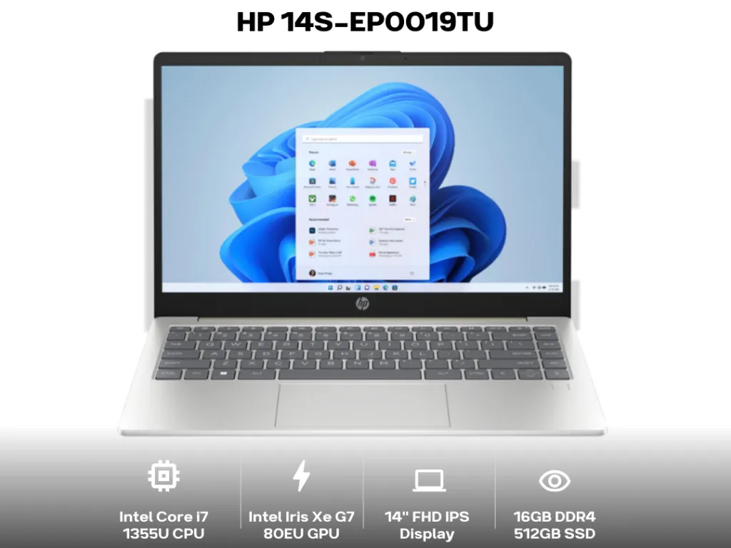 HP 14s EP0019TU i7 1355U 16GB 512GB 14" FHD IPS | iklanova.com