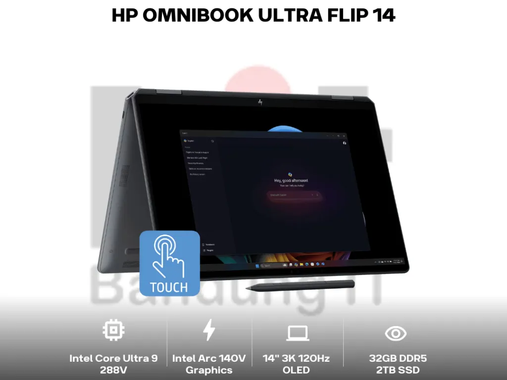 HP Omnibook Ultra Flip 14 2in1 Core Ultra 9 288V 32Gb 2Tb 14" 3K VRR OLED 120Hz Touchscreen Intel EVO | iklanova.com