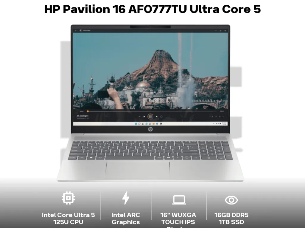 HP Pavilion 16 AF0777TU Ultra Core 5 125U 16Gb 1Tb 16.0" WUXGA Touch | iklanova.com