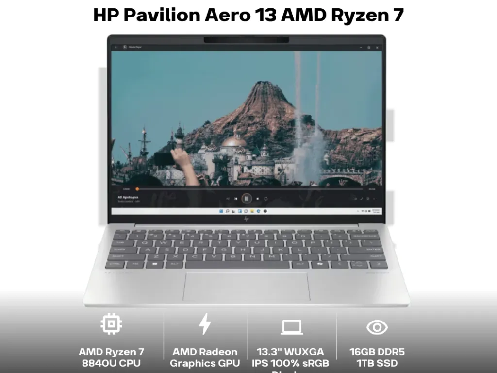 HP Pavilion Aero 13 AMD Ryzen 7 8840U 16GB 1TB 13.3" 2K IPS 100 sRGB | iklanova.com