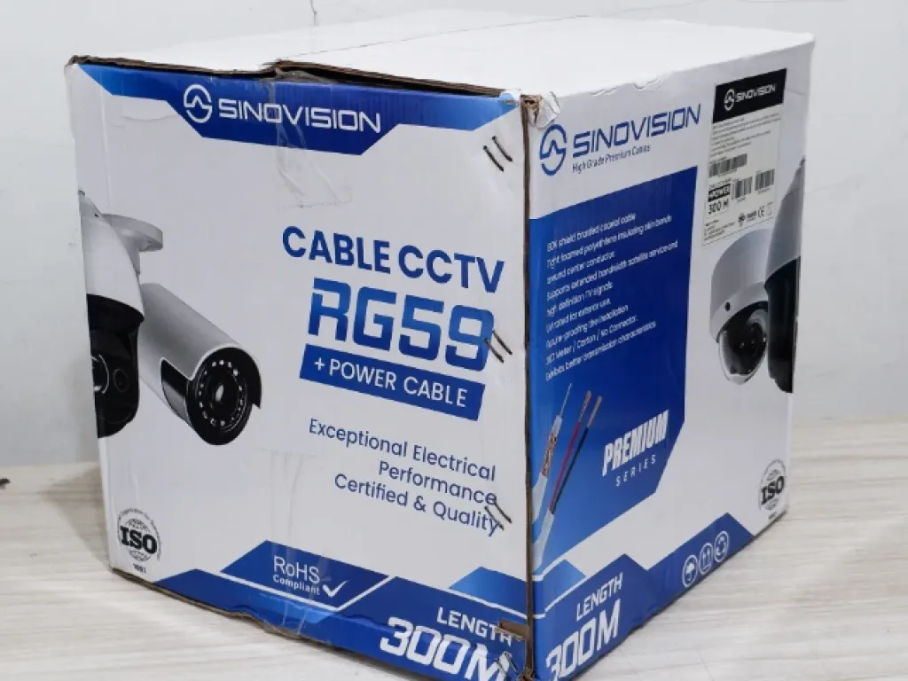 Kabel CCTV RG59 POWER 100M Sinovision Made in Taiwan Super Premium QC | iklanova.com