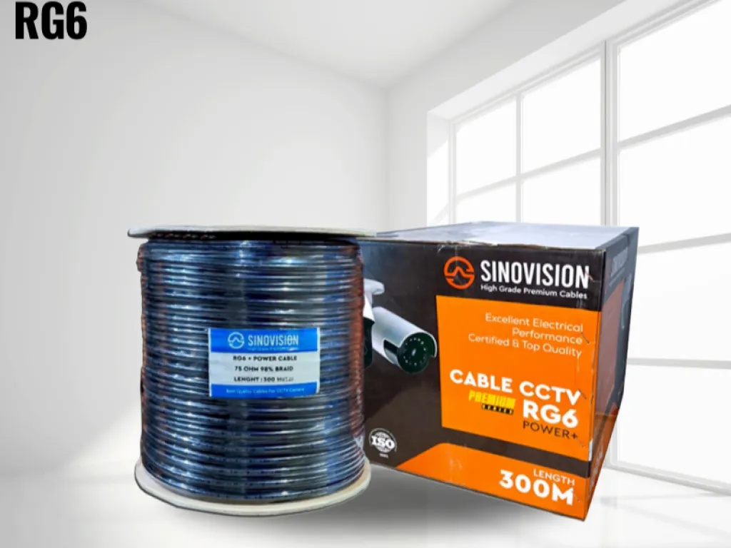 Kabel CCTV RG6 POWER 300M Sinovision Made in Taiwan Super Premium QC | iklanova.com