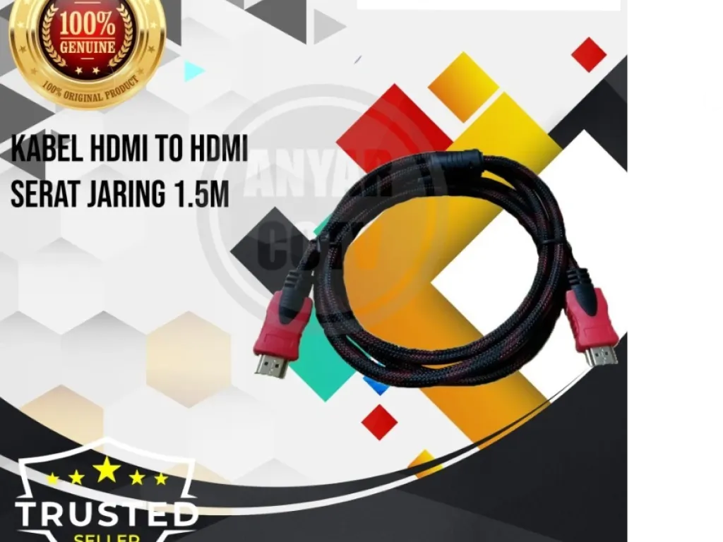 KABEL HDMI TO HDMI SERAT JARING 1.5M | iklanova.com