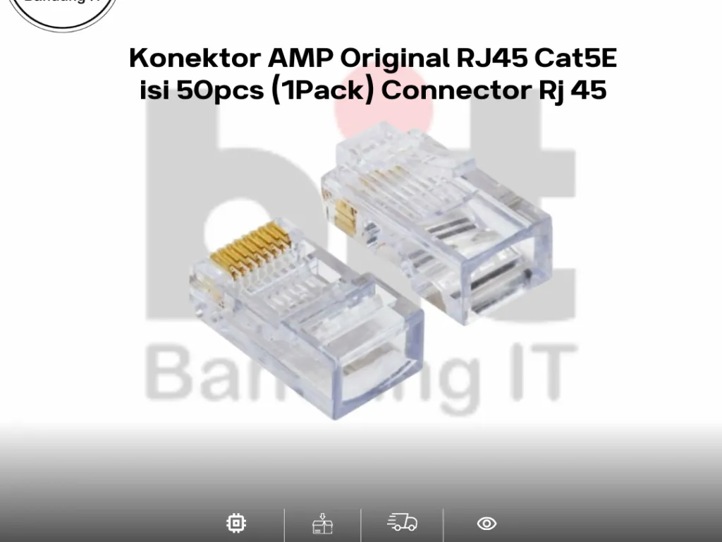 Konektor AMP Original RJ45 Cat5E isi 50pcs (1Pack) Connector Rj 45 | iklanova.com