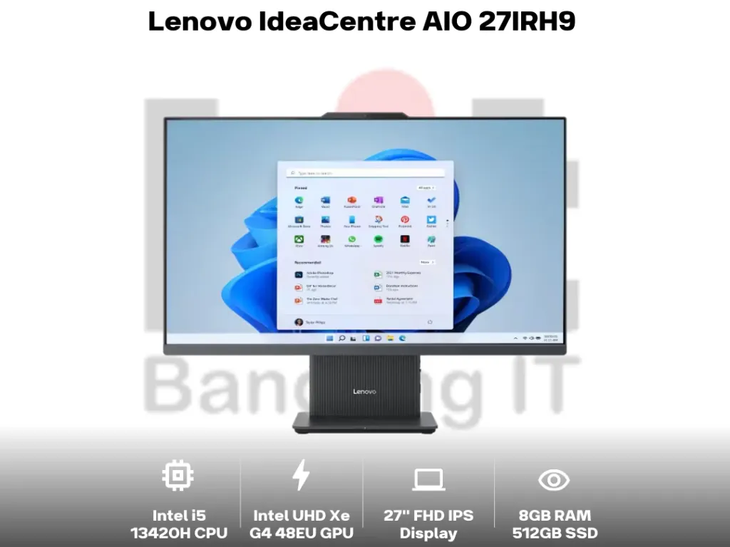 Lenovo IdeaCentre AIO 27IRH9 Core i5 13420H 8GB 512GB 27" FHD IPS 99% sRGB | iklanova.com