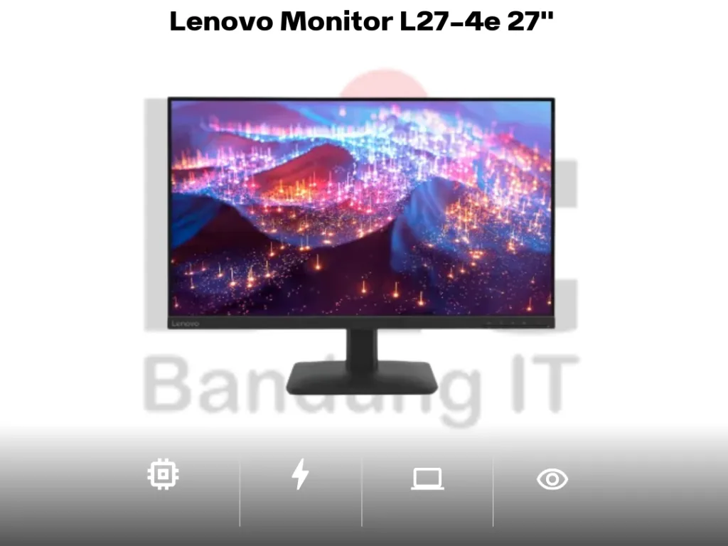 LENOVO MONITOR L27-4E 27" FULL HD 3-SIDE IPS 100HZ 99% SRGB 8-BIT ANTI-GLARE FLAT SUPPORT VESA MOUNT | iklanova.com