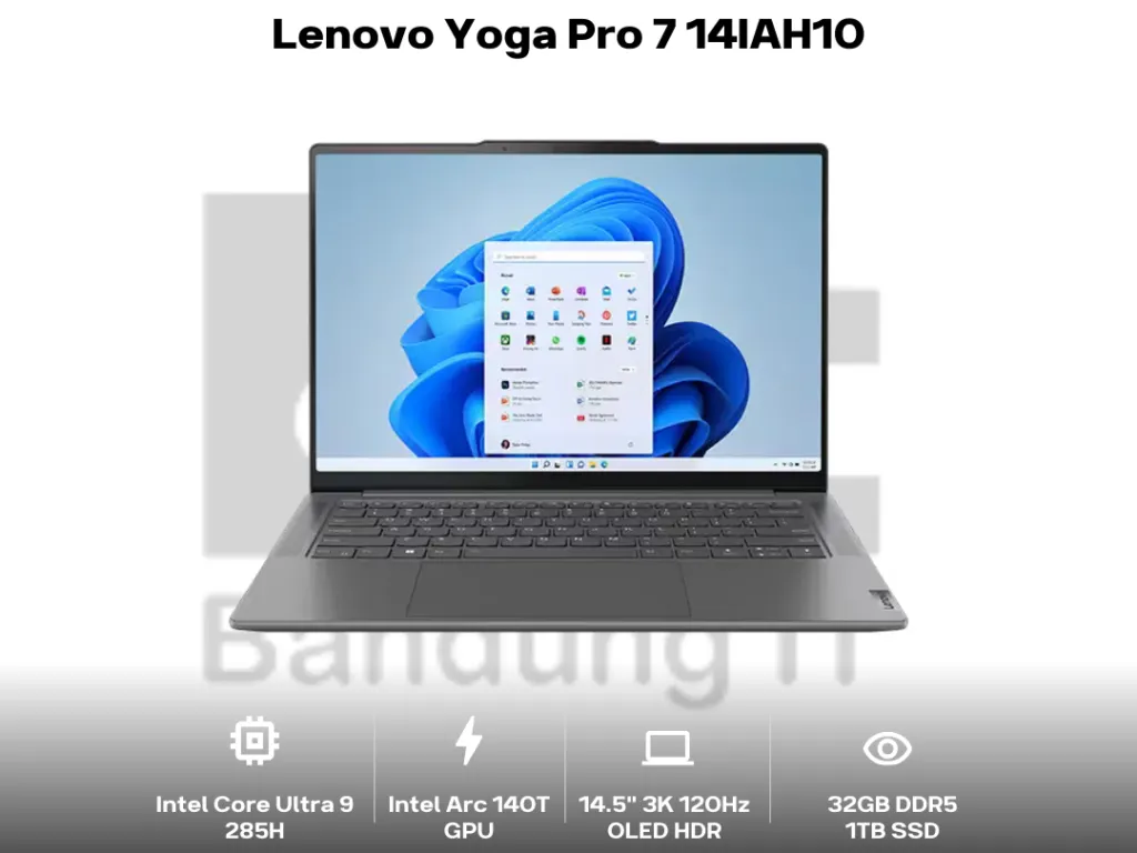 Lenovo Yoga Pro 7 14IAH10 Core Ultra 9 285H 32GB 1TB 14.5" 3K OLED 120Hz HDR Touchscreen 100 DCI-P3 EVO Aura Edition | iklanova.com