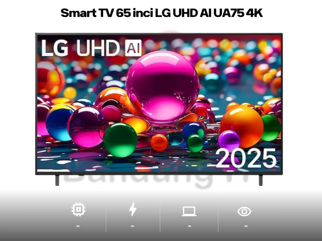 LG 65ua7550 Led Tv 65 Inch Smart TV 65 inci LG UHD AI UA75 4K 2025 | iklanova.com