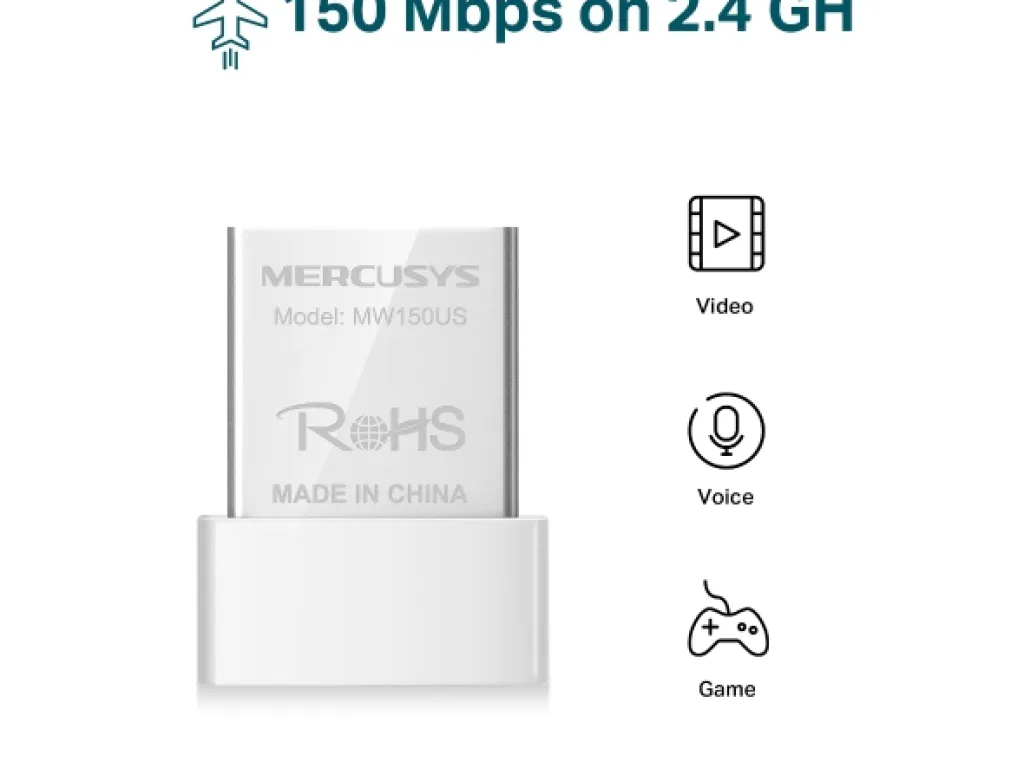 Mercusys MW150US 150Mbps Nano USB Wireless Adapter | iklanova.com