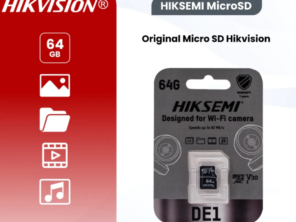 MICRO SD CARD HIKVISION SILVER MEMORY HIKVISION MEMORY CARD 64GB | iklanova.com