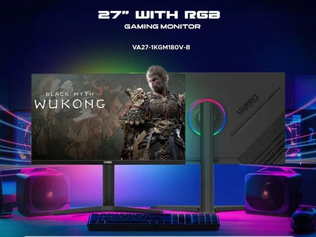 MONITOR GAMING VARRO 27" INCH VA27-1KGM180V-B IPS FHD 180Hz | iklanova.com