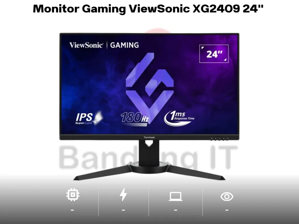 Monitor Gaming ViewSonic XG2409 24" FHD IPS 180Hz HDR10 AMD FreeSync Ergonomic Stand | iklanova.com