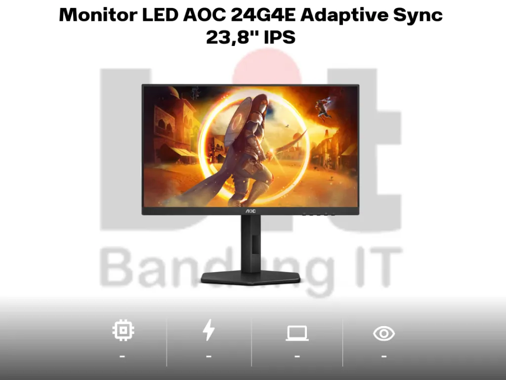 Monitor LED AOC 24G4E Adaptive Sync 23,8" IPS 180Hz FHD 0.5MS HDR10 | iklanova.com