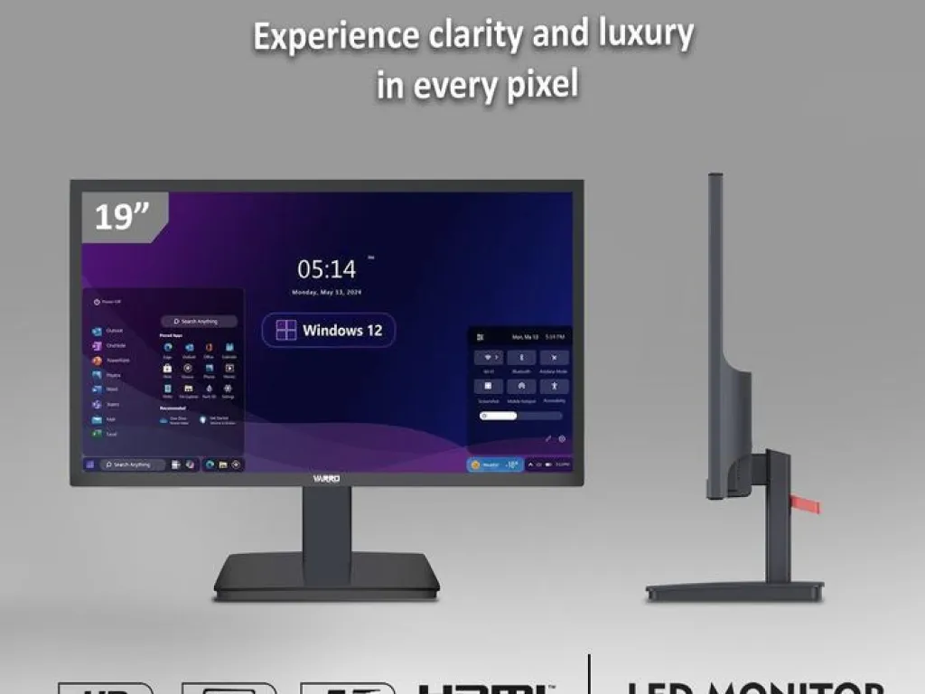 MONITOR LED VARRO Predator Gaming 19" VA19-MOF75-S Garansi Resmi VGA HDMI | iklanova.com