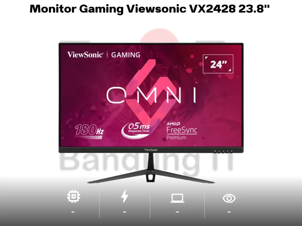 Monitor LED ViewSonic VX2428 24" IPS 1080p 180Hz 0.5ms HDR10 Speaker | iklanova.com