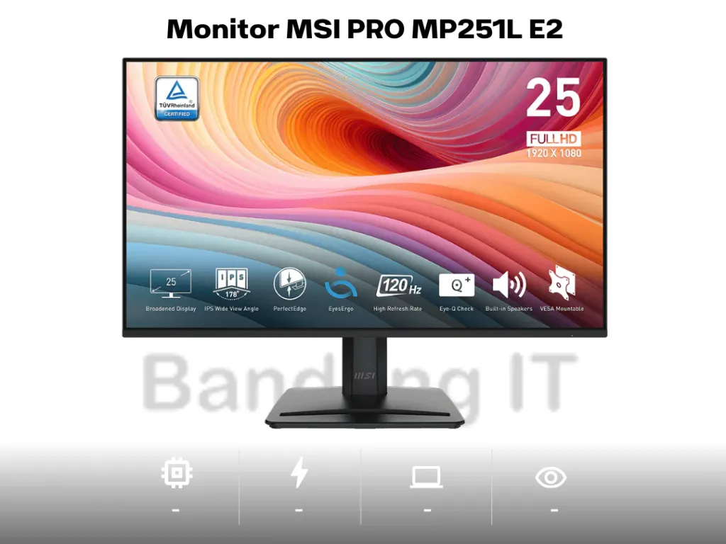 Monitor MSI PRO MP251L E2 - Full HD 25" Inch MSI MP251L E2 1MS FHD | iklanova.com