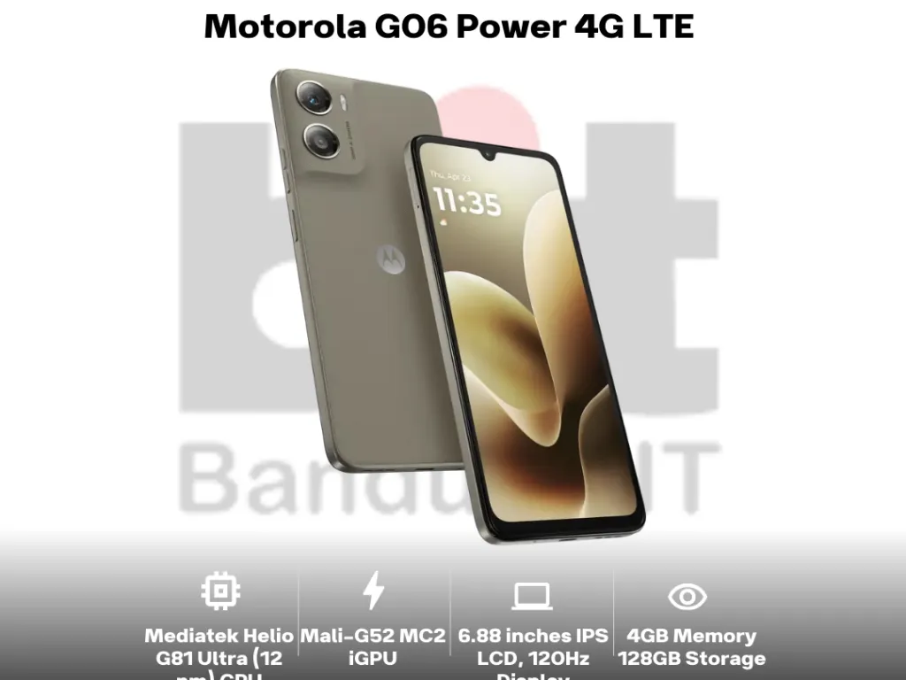 Motorola G06 Power 4G LTE 4GB 128GB 6.88 Inch HD+ IPS 120Hz 50MP Main Camera Garansi Resmi Indonesia | iklanova.com