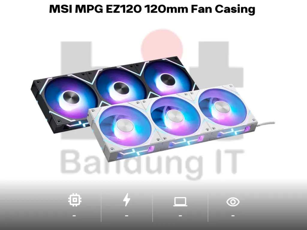 MSI MPG EZ120 120mm Fan Casing ( TRIPLE FAN PACK ) - HITAM | iklanova.com