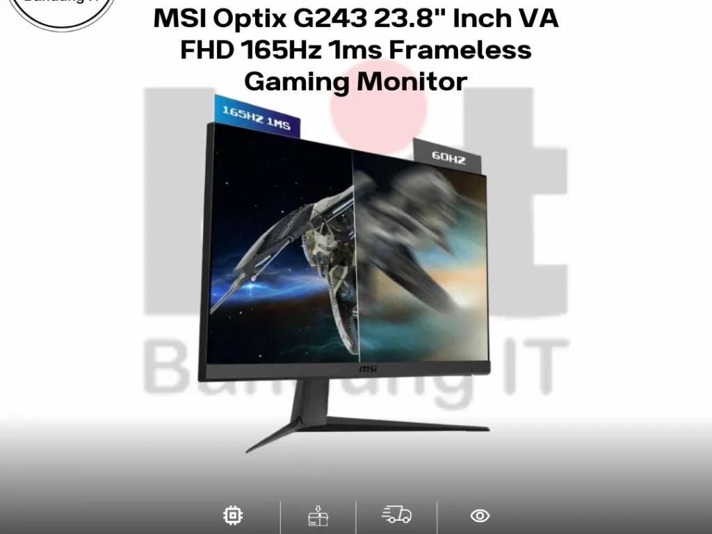 MSI Optix G243 23.8" Inch VA FHD 165Hz 1ms Frameless Gaming Monitor | iklanova.com