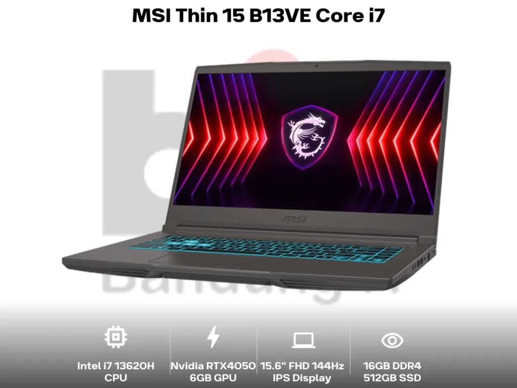 MSI Thin 15 B13VE Core i7 13620H RTX4050 16GB 512GB 15.6" FHD IPS 144Hz | iklanova.com