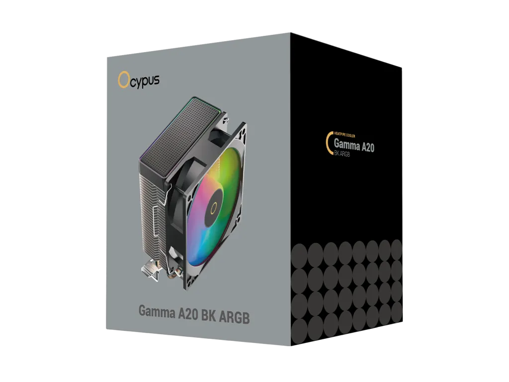 OCYPUS GAMMA A20 ARGB CPU Air Cooler Dual Heat Pipes 92mm Fan - HITAM | iklanova.com
