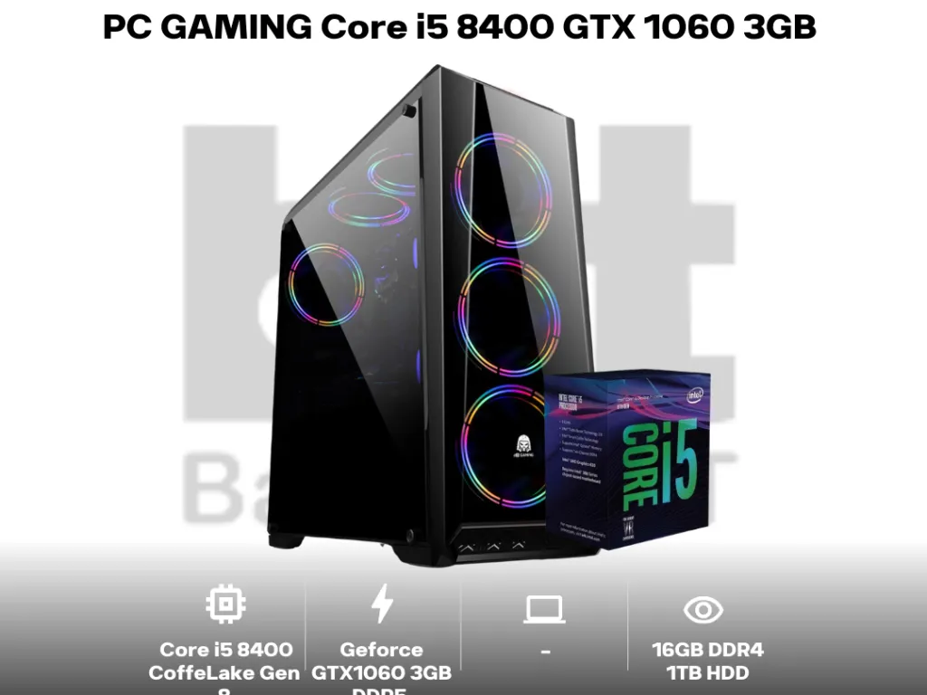 PC GAMING Core i5 8400 GTX 1060 3GB DDR4 8GB | iklanova.com