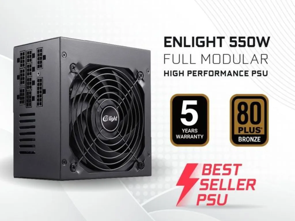 Power Supply Enlight 550 watt 80+ bronze Full Modular | iklanova.com