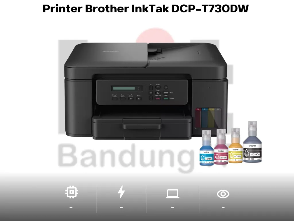 Printer Brother InkTak DCP-T730DWMultifunctions Print Scan Copy Duplex Wireless Ink Tank All-In-One WiFi ADF A4 Bergaransi New | iklanova.com