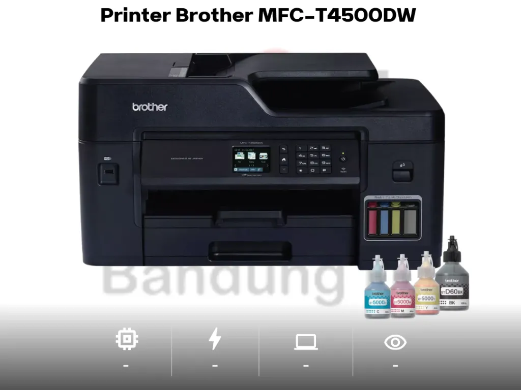 Printer Brother MFC-T4500DW A3 Multifunction Wireless T4500-DW With FAX ADF & Flatbed Garansi Resmi | iklanova.com