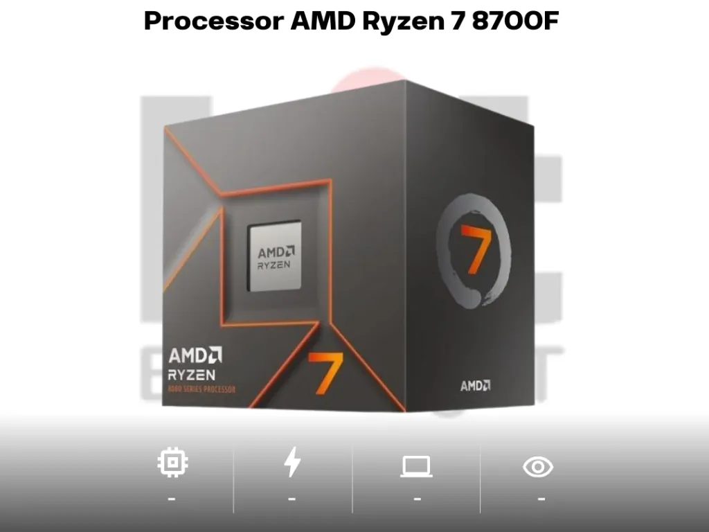 Processor AMD Ryzen 7 8700F BOX AM5 Zen 4 8 Cores 16 Threads | iklanova.com