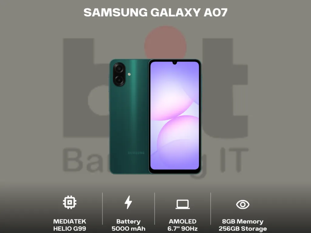 SAMSUNG GALAXY A07 8GB/256GB 6.7'' PLS 90HZ GARANSI RESMI INDONESIA | iklanova.com