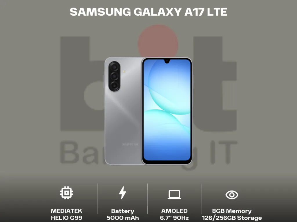 SAMSUNG GALAXY A17 8GB 256GB 6.7'' SUPER AMOLED 90HZ GARANSI RESMI INDONESIA | iklanova.com