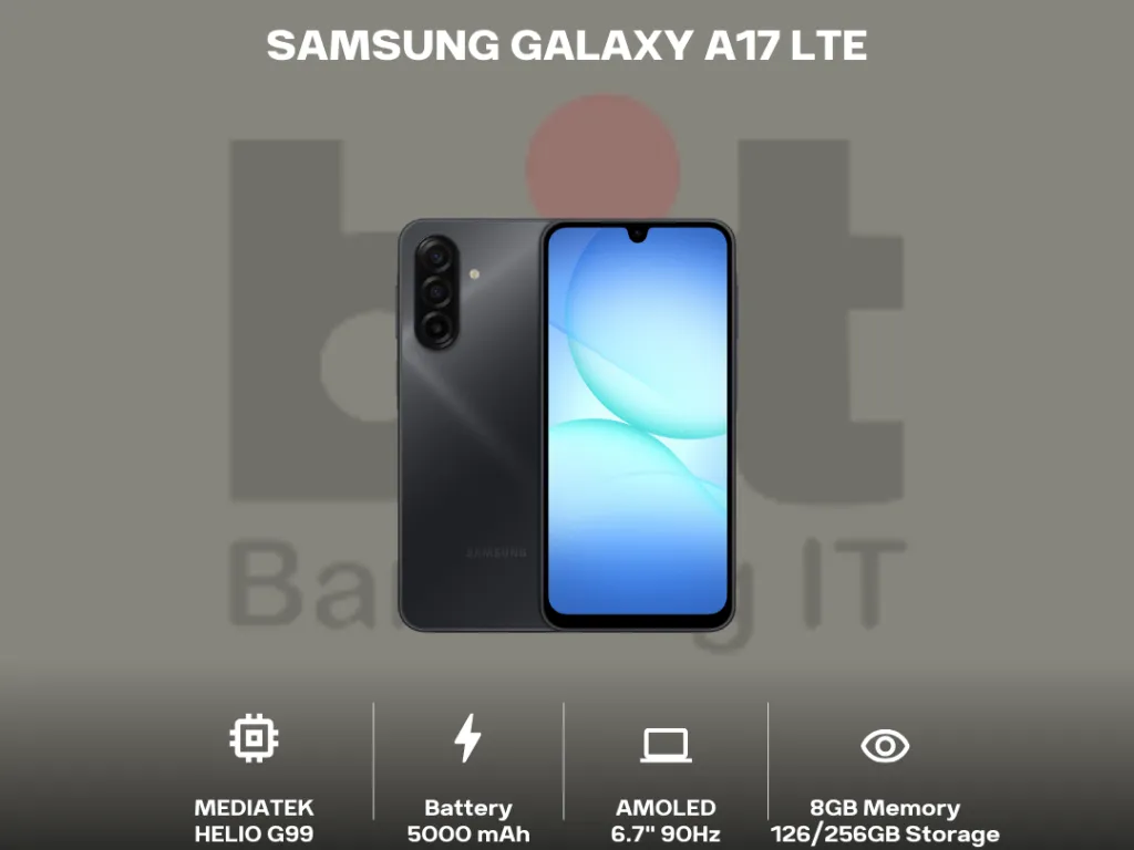 SAMSUNG GALAXY A17 8GB 256GB 6.7'' SUPER AMOLED 90HZ GARANSI RESMI INDONESIA | iklanova.com