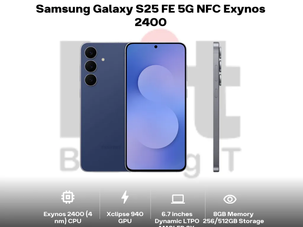 Samsung Galaxy S25 FE 5G NFC Exynos 2400 8GB 256GB Dynamic LTPO AMOLED 2X 120Hz HDR10+ 50MP Triple Main Camera | iklanova.com