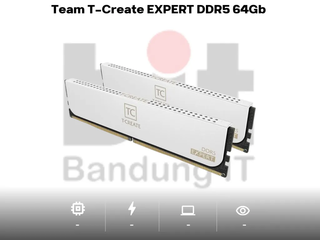 Team T-Create EXPERT DDR5 64Gb (2x32GB) 6400Mhz - Dual Channel WHITE Ram | iklanova.com