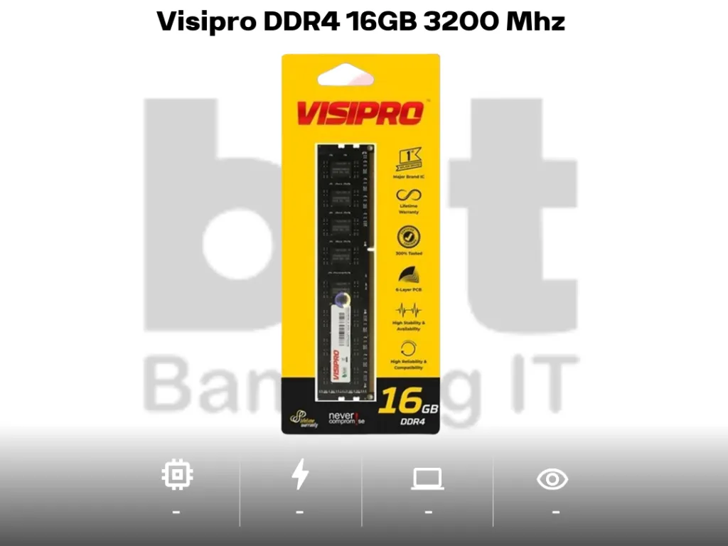 Visipro DDR4 16GB 3200 Mhz Memory Ram Komputer PC - With Heatsing | iklanova.com