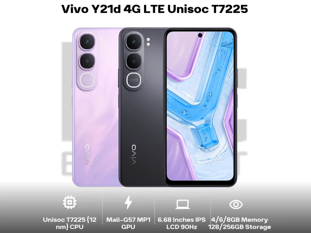 Vivo Y21d 4G LTE Unisoc T7225 6.68 Inch IPS LCD 90Hz 50MP Dual Main Camera Garansi Resmi Indonesia | iklanova.com