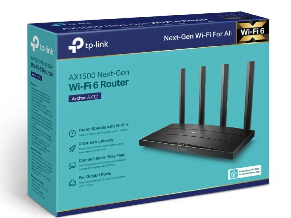 Wireless Router TP-LINK Archer AX12 AX1500 WiFi 6 | iklanova.com